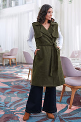 Tyra Sleeveless Jacket Olive
