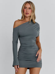 ALLIE MINI DRESS SLATE