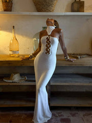 AURARO MAXI DRESS WHITE