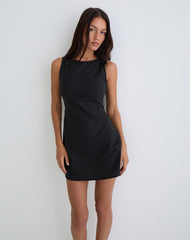 Ayana Backless Mini Dress in Black