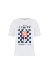 Aperol Oversized Graphic T-Shirt White