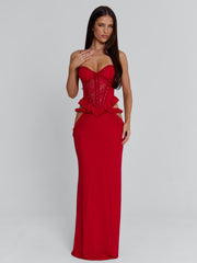 BECK MAXI DRESS RED