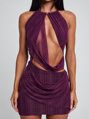 BEAUTRIX MINI DRESS DEEP PURPLE