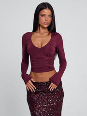 Camhilla Top Burgundy