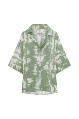 Campania Collared Short Sleeve Top Sage