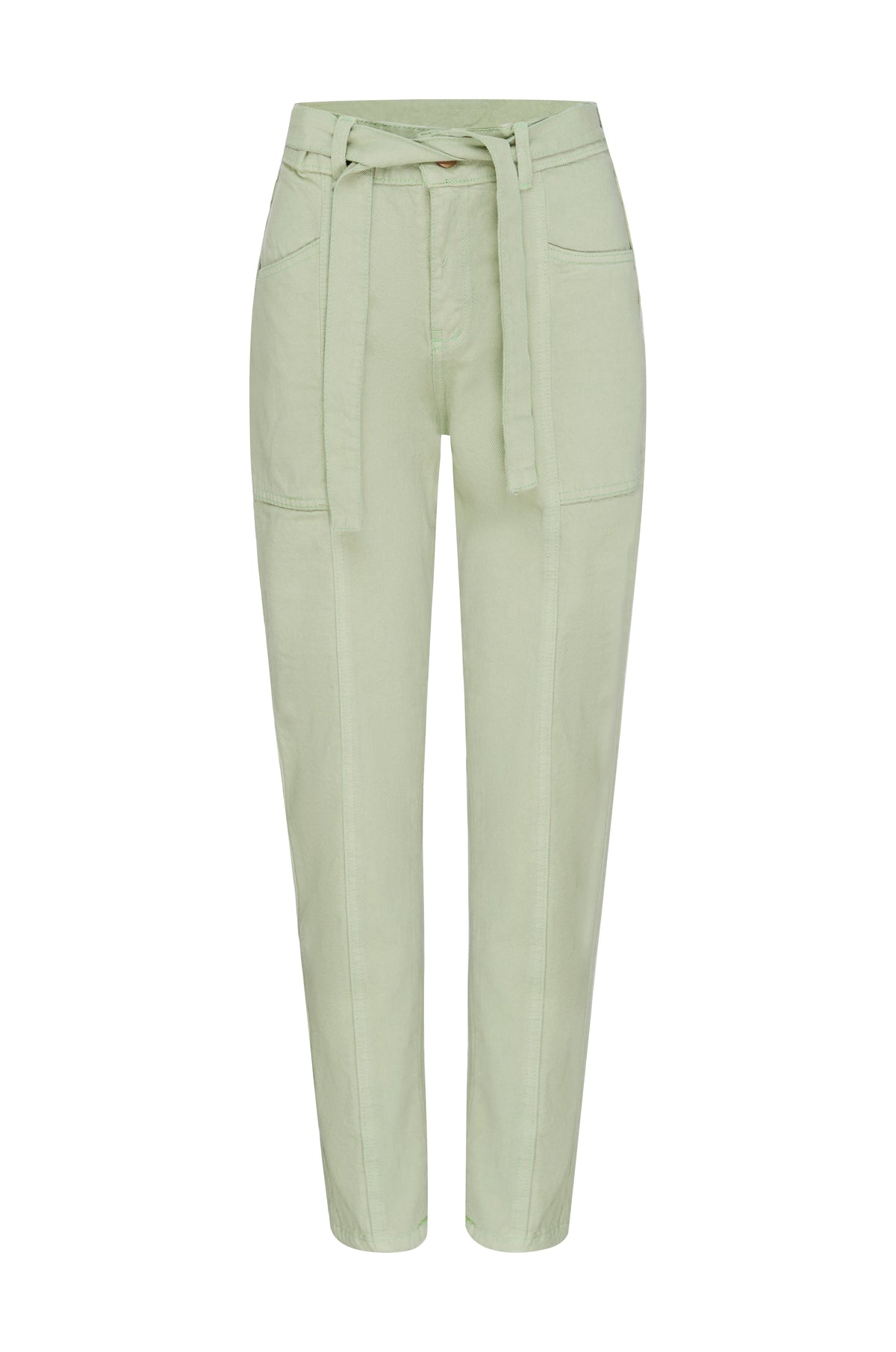Sabrina Tie Waist Jeans Aloe