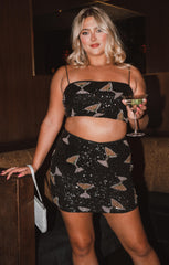 Roxanne Mini Skort ~ Tossed Tini Beaded Sequins