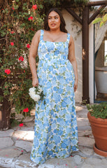 Nina Maxi Dress ~ Cottage Floral Blue
