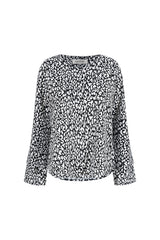 Diana Long Sleeve Top Black and White