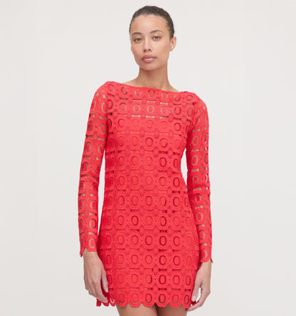 The Eliza Mini Dress - Poppy Lace