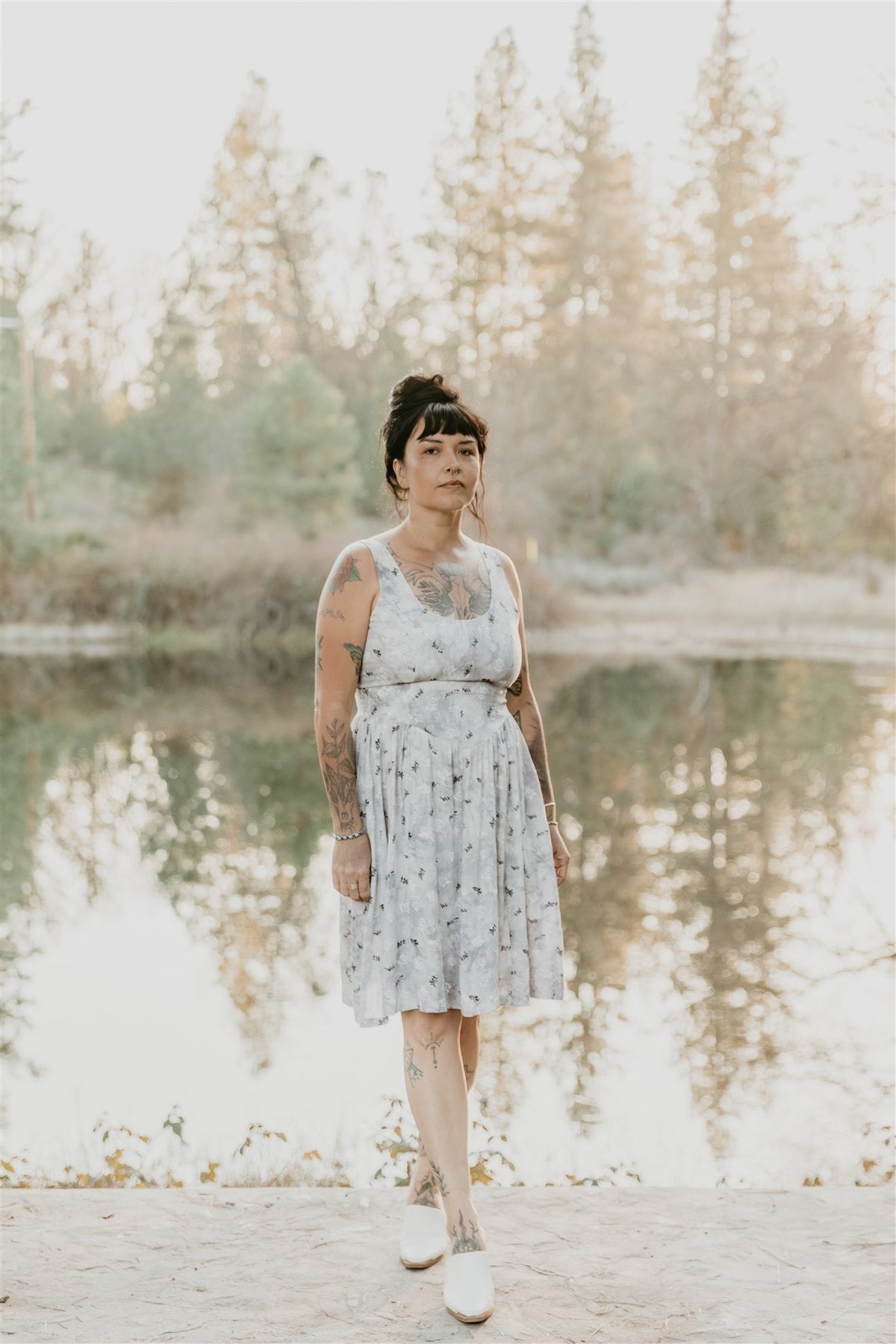 Agnes dress in Lavender Rose Cloud Challis