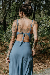 Meadow Dress in BB Blue Challis