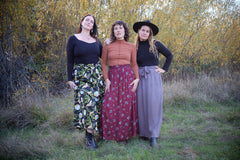 Maxi Wrap Skirt in Fern & Flox by Swan Bones