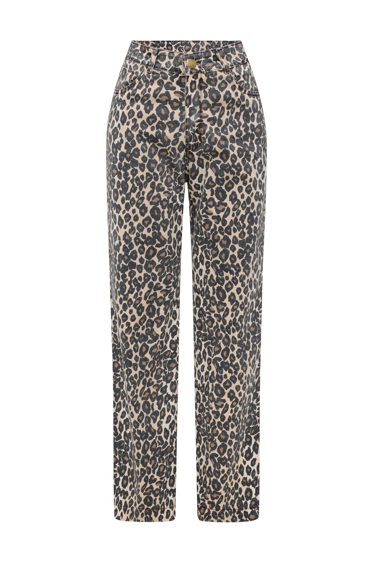 Gloria Animal Print High Rise Jeans