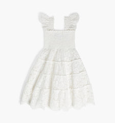 The Tiny Lace Ellie Nap Dress - White Fleur Lace