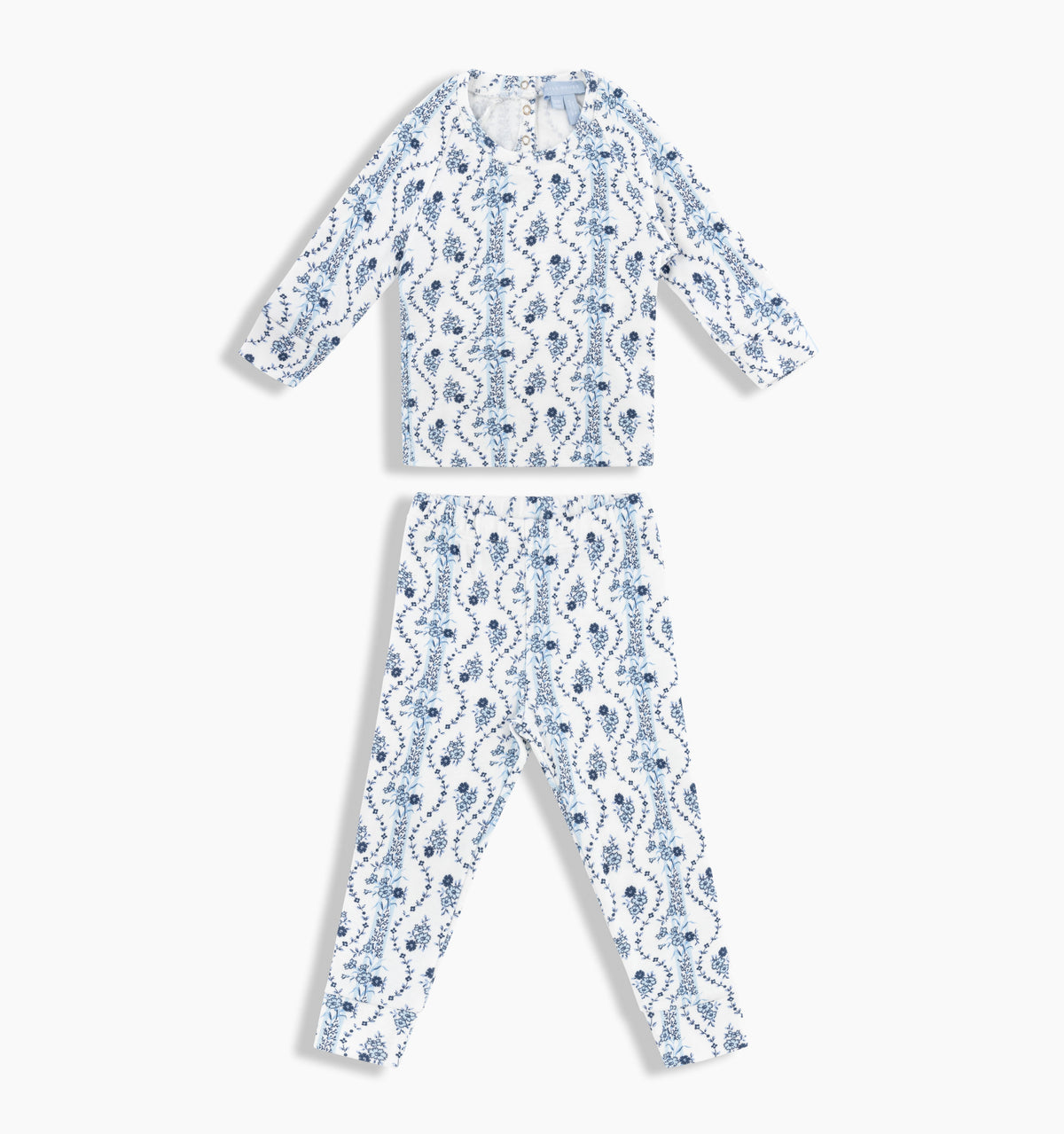 The Tiny PJ Set - Blue Vine Stripe
