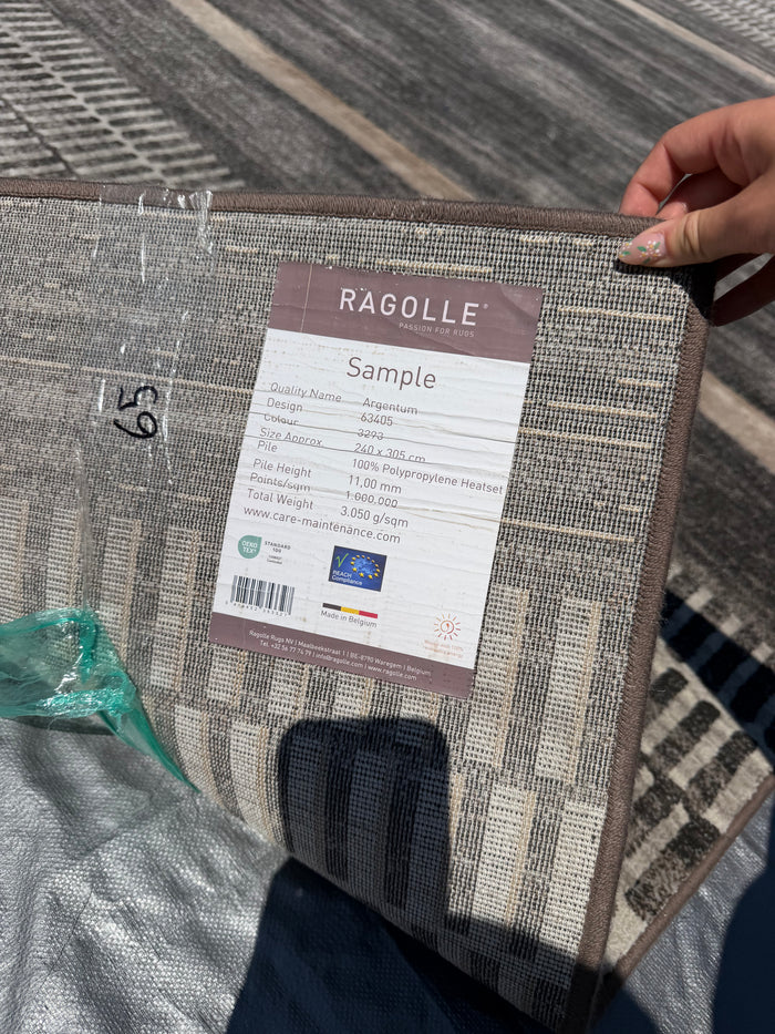 Ragolle Argentum Grey Geometric Area Rug – approx. 7'10" x 10'