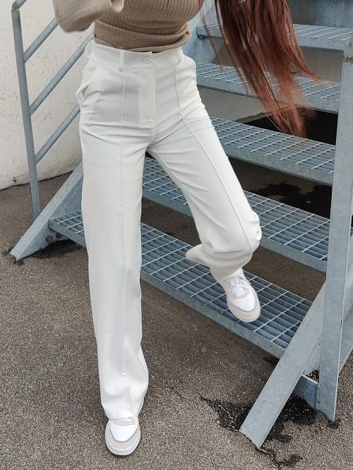 Classic wide pants off white