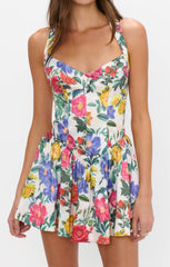 Abigail Mini Dress ~ Charm Peony White Taffeta