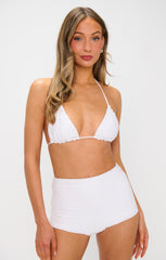Tides Top ~ White Mini Ruffles