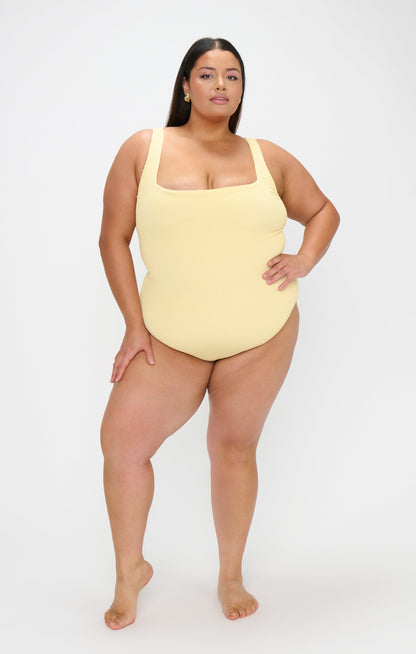 The Scrunch One Piece ~ Butter Yellow Scrunch