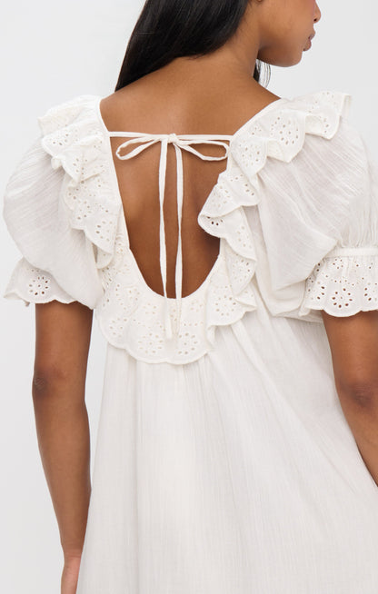 Toulouse Dress ~ White Eyelet