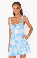 Rosie Mini Dress ~ Blue Cottage Gingham