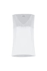 Perla Reversible Neckline Sleeveless Top in White