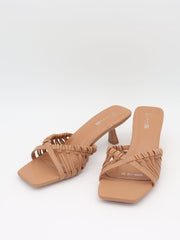 Elba mules with braided details – Beige
