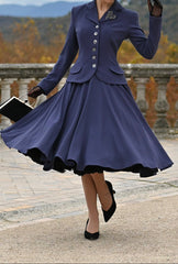1950s Premium Circle Skirt - Steel