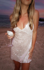 Anderson Mini Dress ~ Ivory Shimmery Sequins