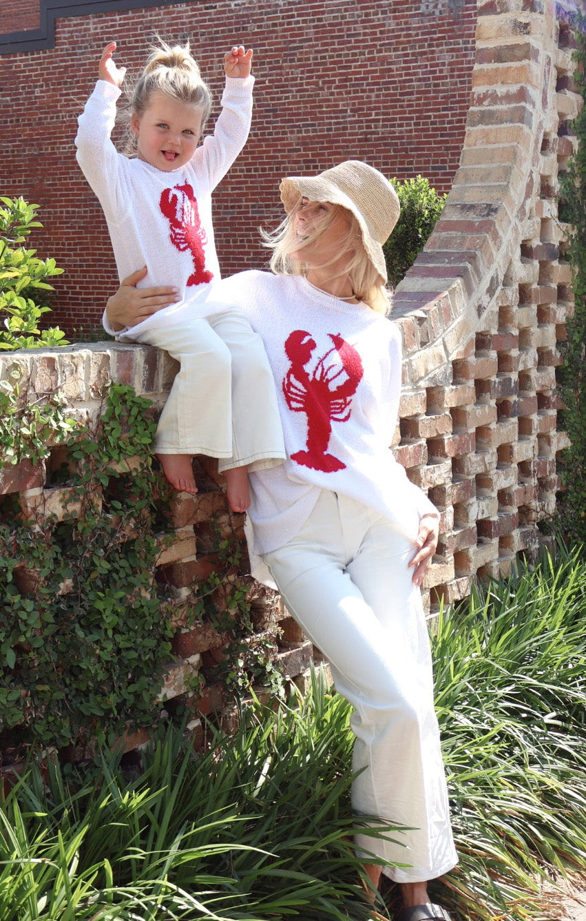 Little Woodsy Sweater ~ Lobster Knit