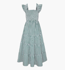 The Maternity Ellie Nap Dress - Green Stripe