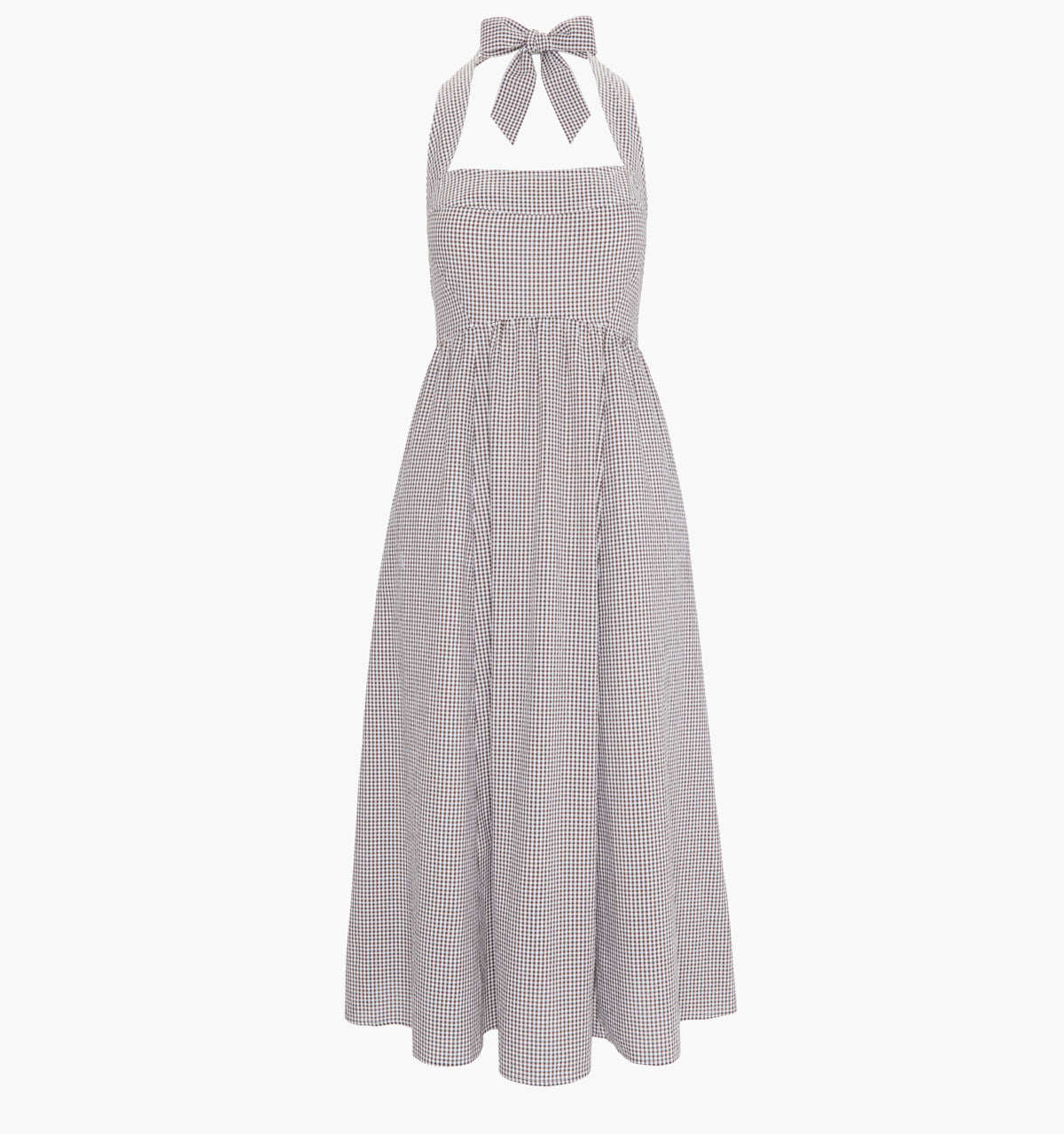 The Fleur Midi Dress - Chocolate Gingham