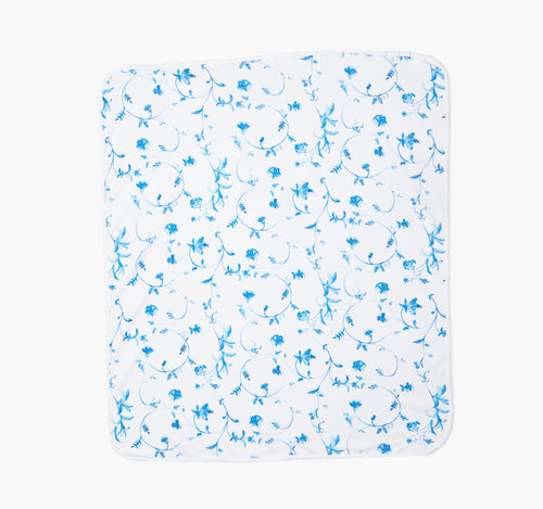 The Baby Blanket - Blue Botanical