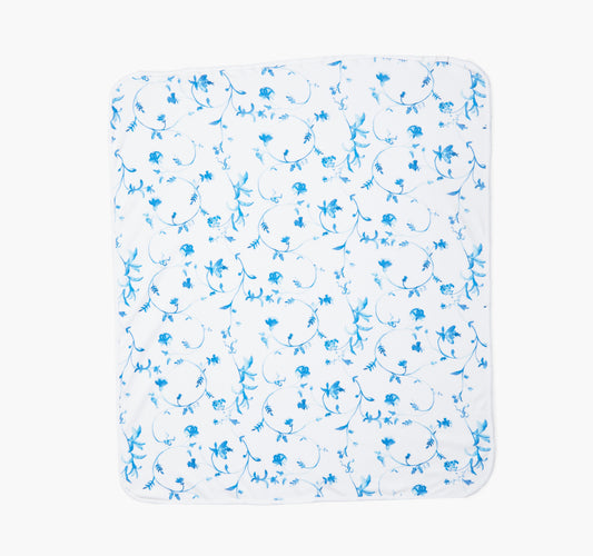 The Baby Blanket - Blue Botanical