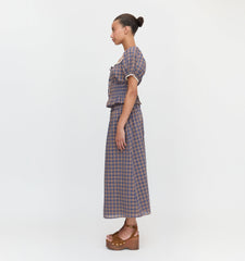 The Delphine Nap Skirt - Brown Spencer Plaid