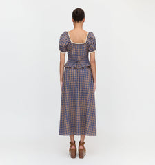 The Delphine Nap Skirt - Brown Spencer Plaid