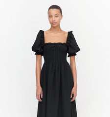 The Scarlett Nap Dress - Black Tonal Seersucker
