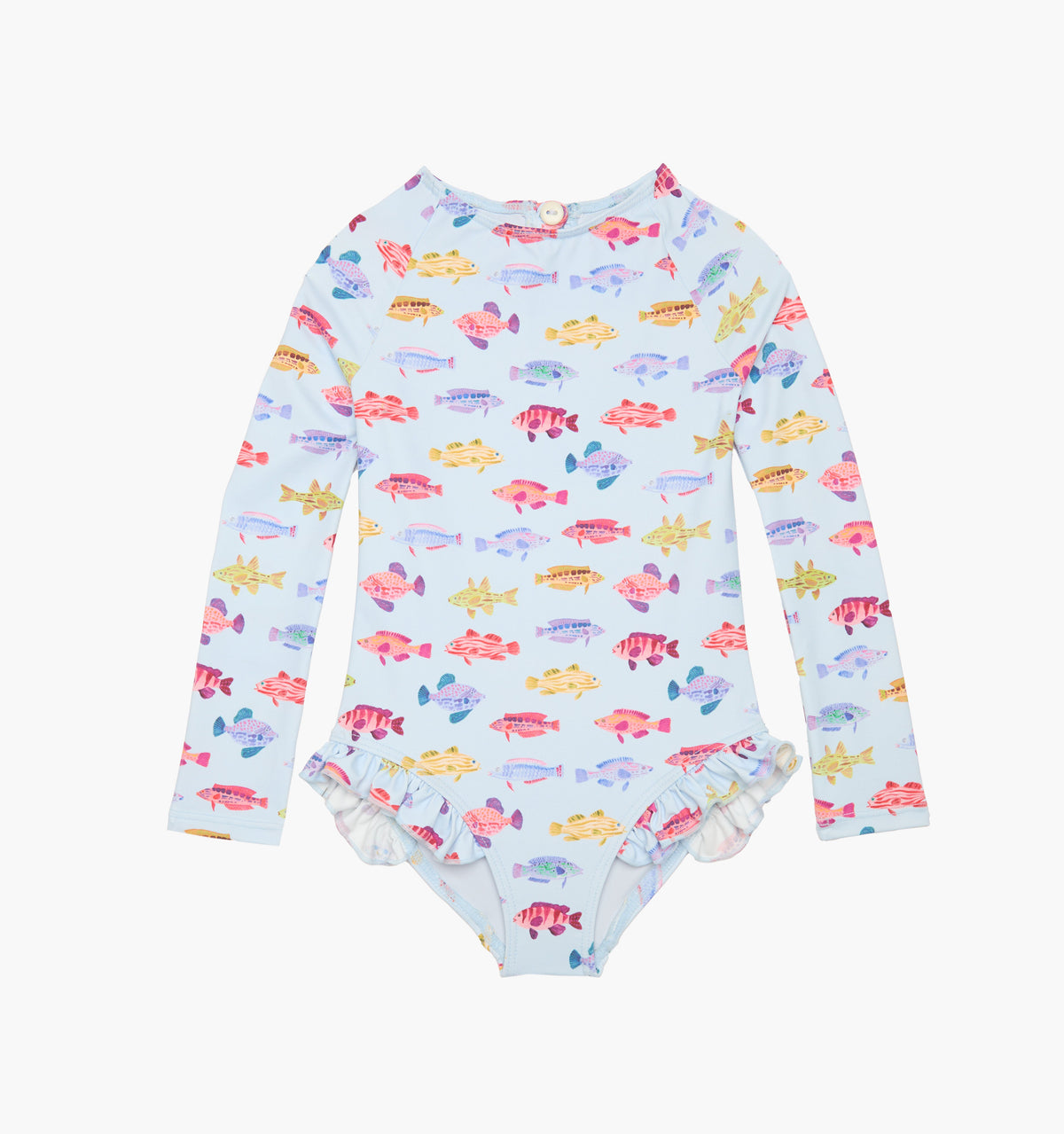 The Tiny Sora Rashguard - Blue Rainbow Fish