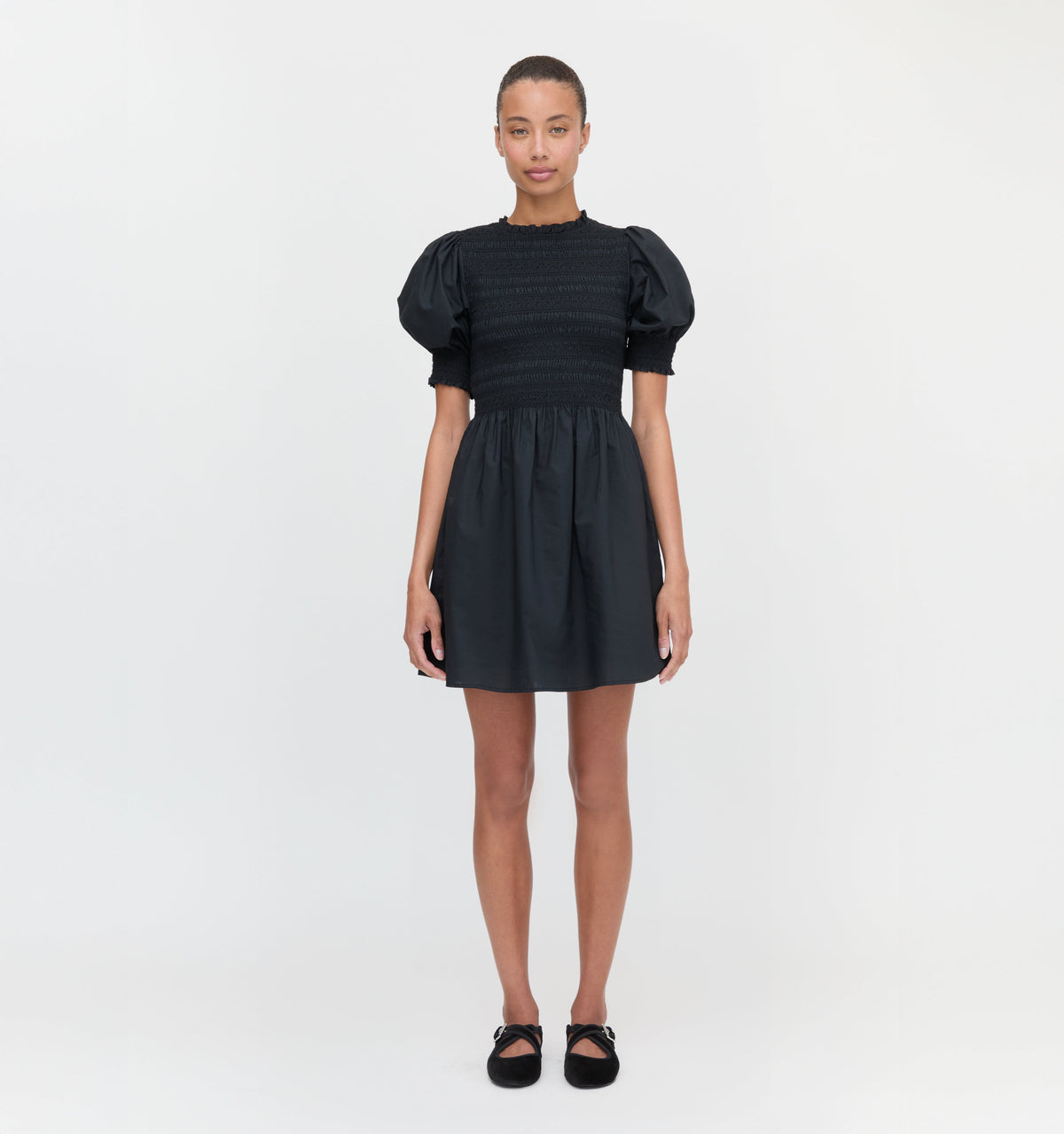 The Vivi Nap Dress - Black Cotton