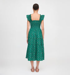 The Ellie Nap Dress - Emerald Trellis