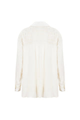 Wendy Long Sleeve Collared Shirt Ivory