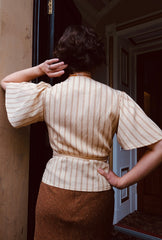 1930s Wrap Blouse - Oakline Stripe