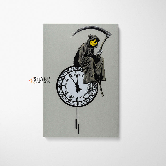 Banksy - Grin Reaper Wall Art Canvas - SharpWallArts