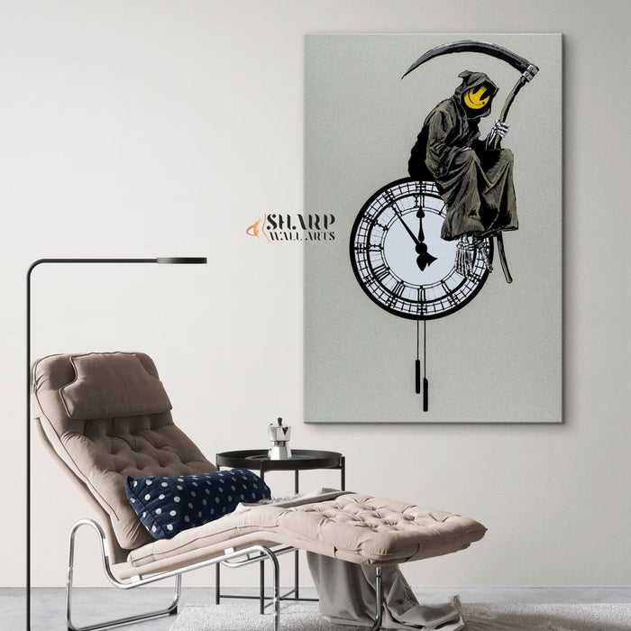 Banksy - Grin Reaper Wall Art Canvas - SharpWallArts