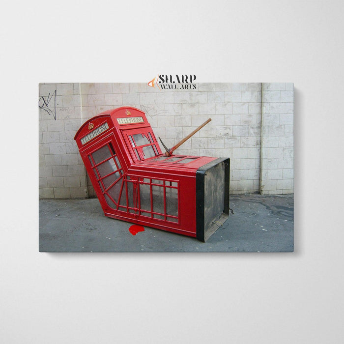 Banksy - Phone Booth London Wall Art Canvas - SharpWallArts