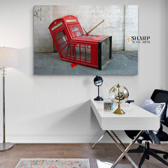 Banksy - Phone Booth London Wall Art Canvas - SharpWallArts