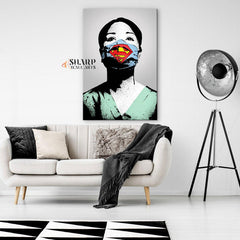 Banksy - Super Nurse Wall Art Canvas - SharpWallArts