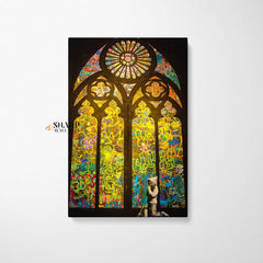 Banksy Church Boy Praying Canvas Wall Art - SharpWallArts